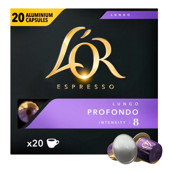 L'OR Espresso Lungo Intensity 8 Coffee Capsules