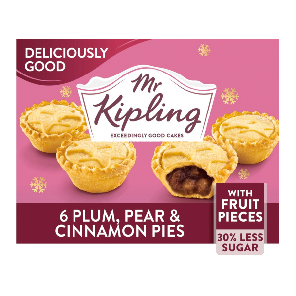 Mr Kipling 6 Deliciously Good Plum Pear And Cinnamon Pies